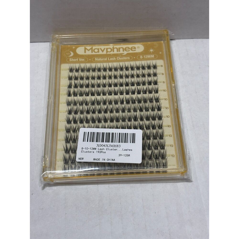 Mavphnee Natural Lash Clusters 8-12mm 192PCS Short Wispy False Eyelashes